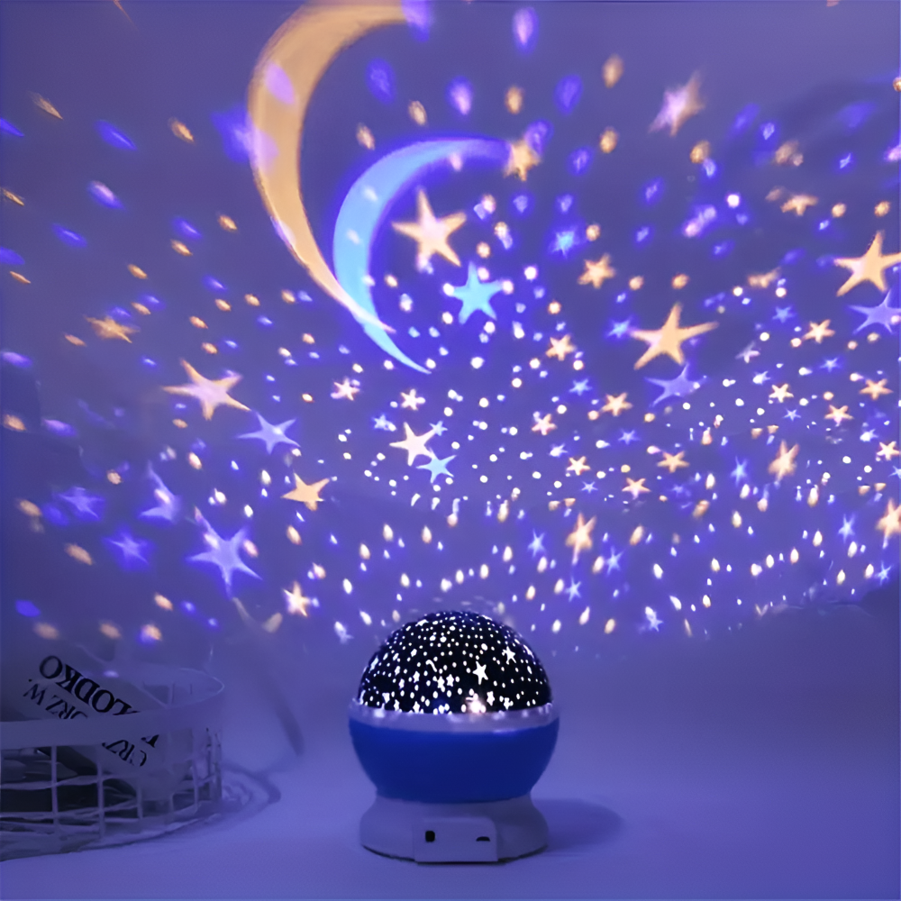 Proyector de Estrellas Giratorio Luz Nocturna