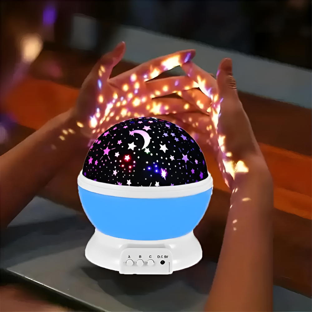 Proyector de Estrellas Giratorio Luz Nocturna
