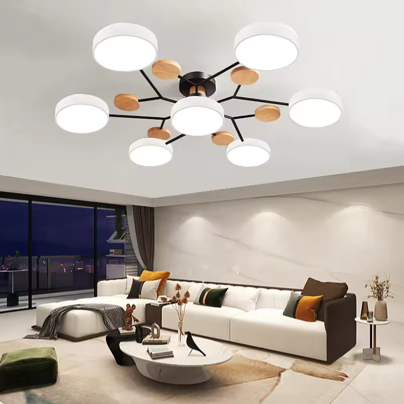 Nordic branched disc LED ceiling light