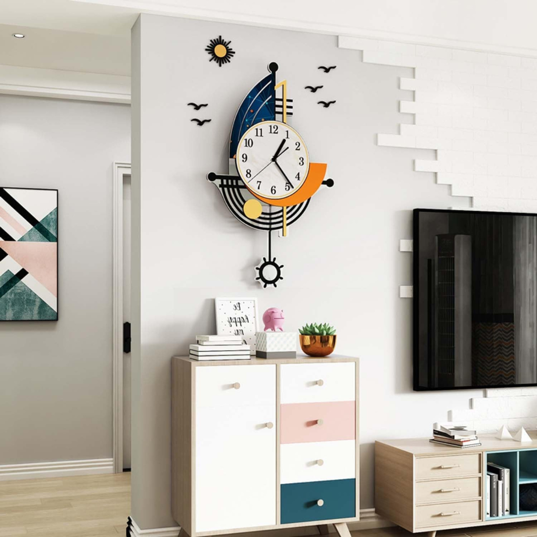 Sailora | Large Modern Wall Clock Decor 1