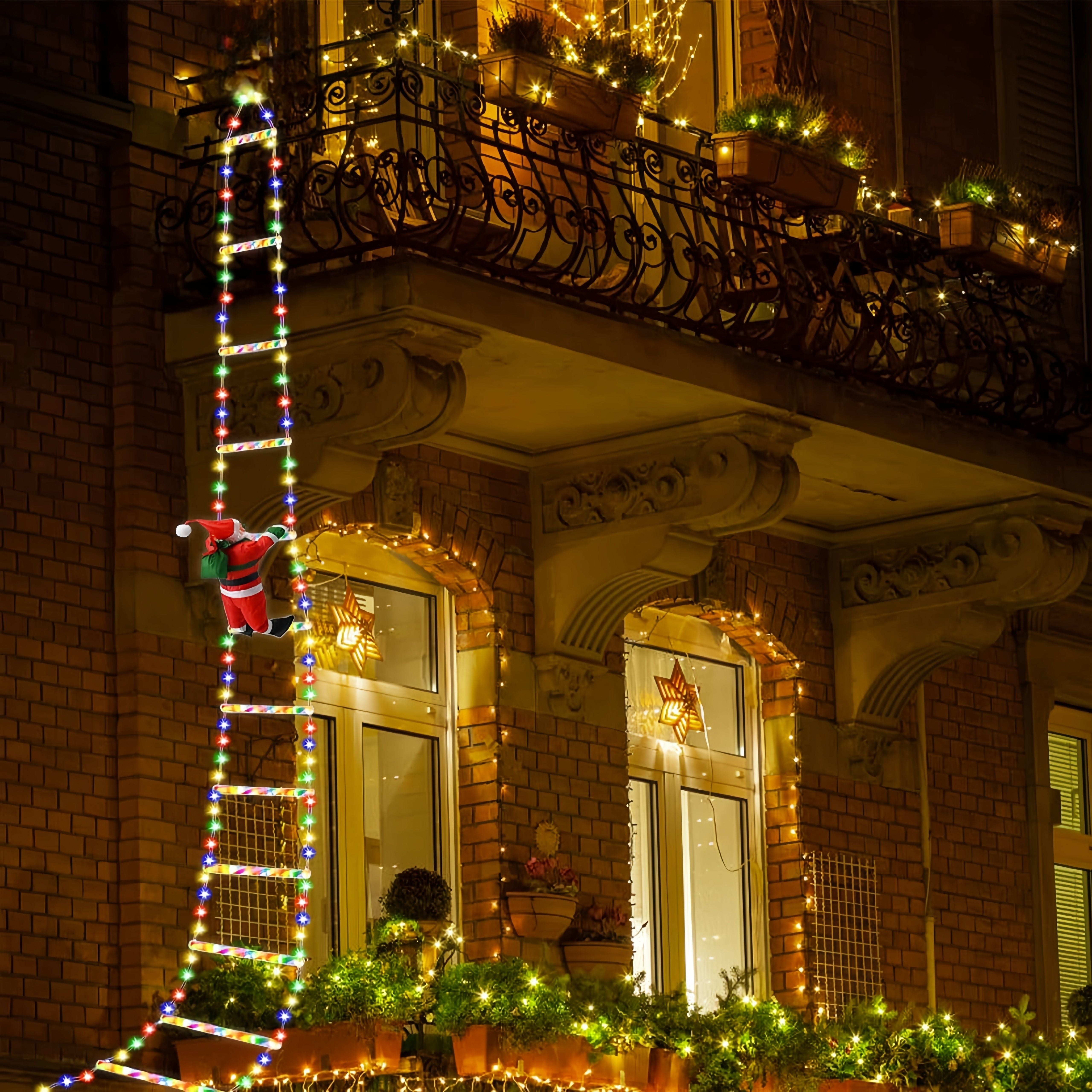 Santaluxe | Outdoor Christmas Decorations - Climbing Santa with LED Lights 0