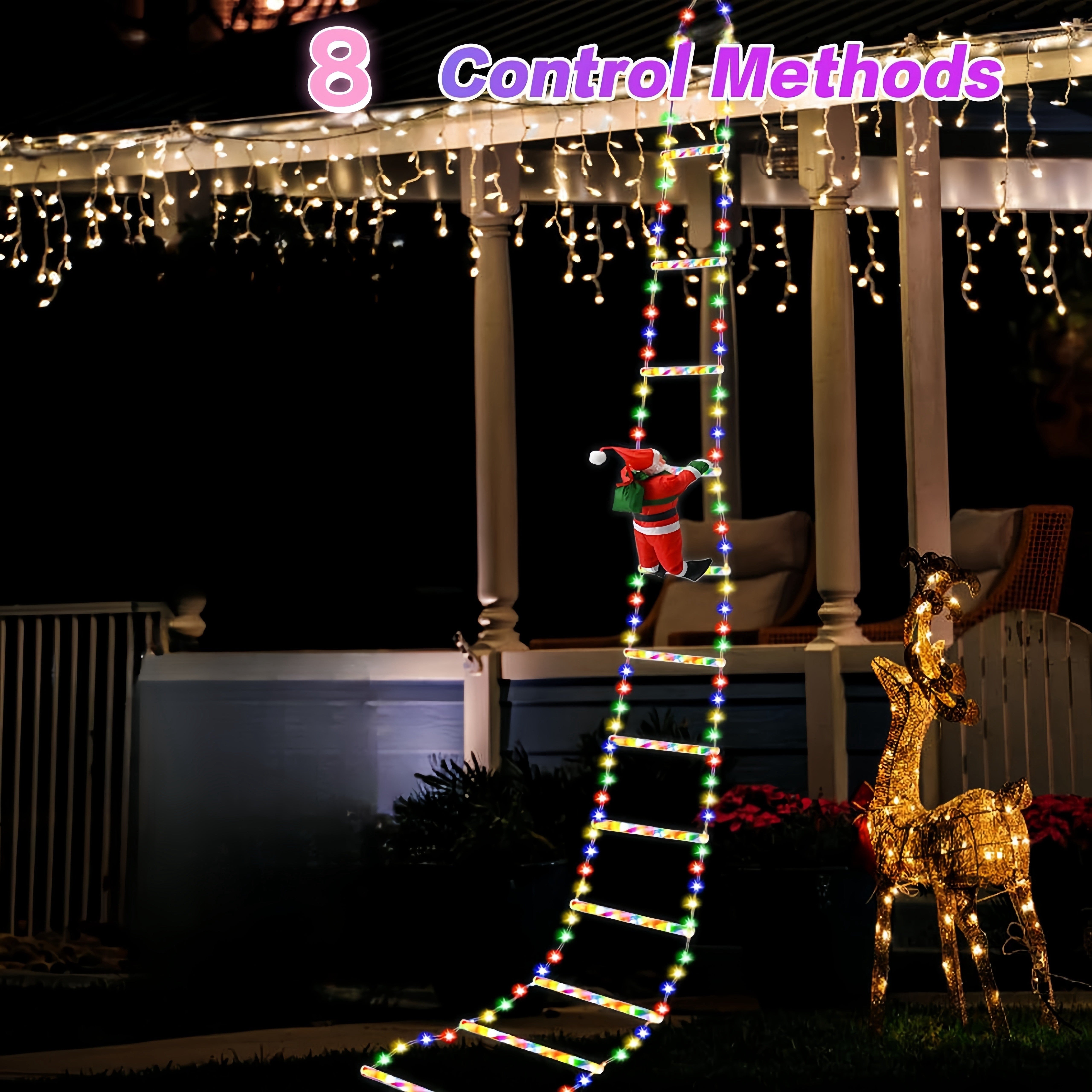 Santaluxe | Outdoor Christmas Decorations - Climbing Santa with LED Lights 1