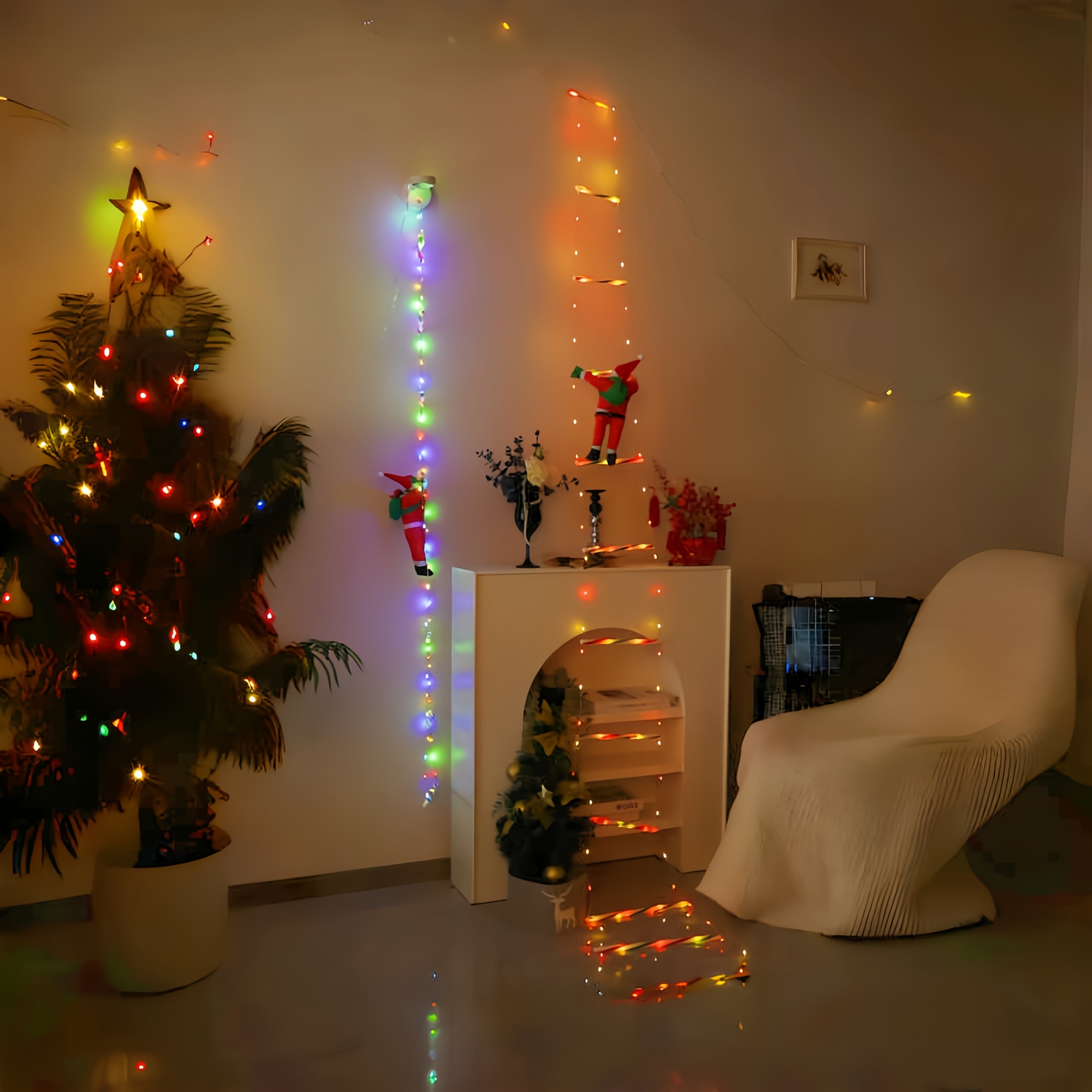Santaluxe | Outdoor Christmas Decorations - Climbing Santa with LED Lights 4