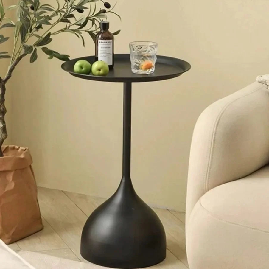 Scandinavian Round Metal Side Table