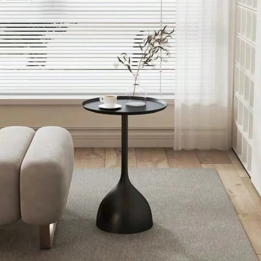 Scandinavian Round Metal Side Table