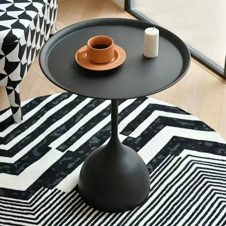 Scandinavian Round Metal Side Table