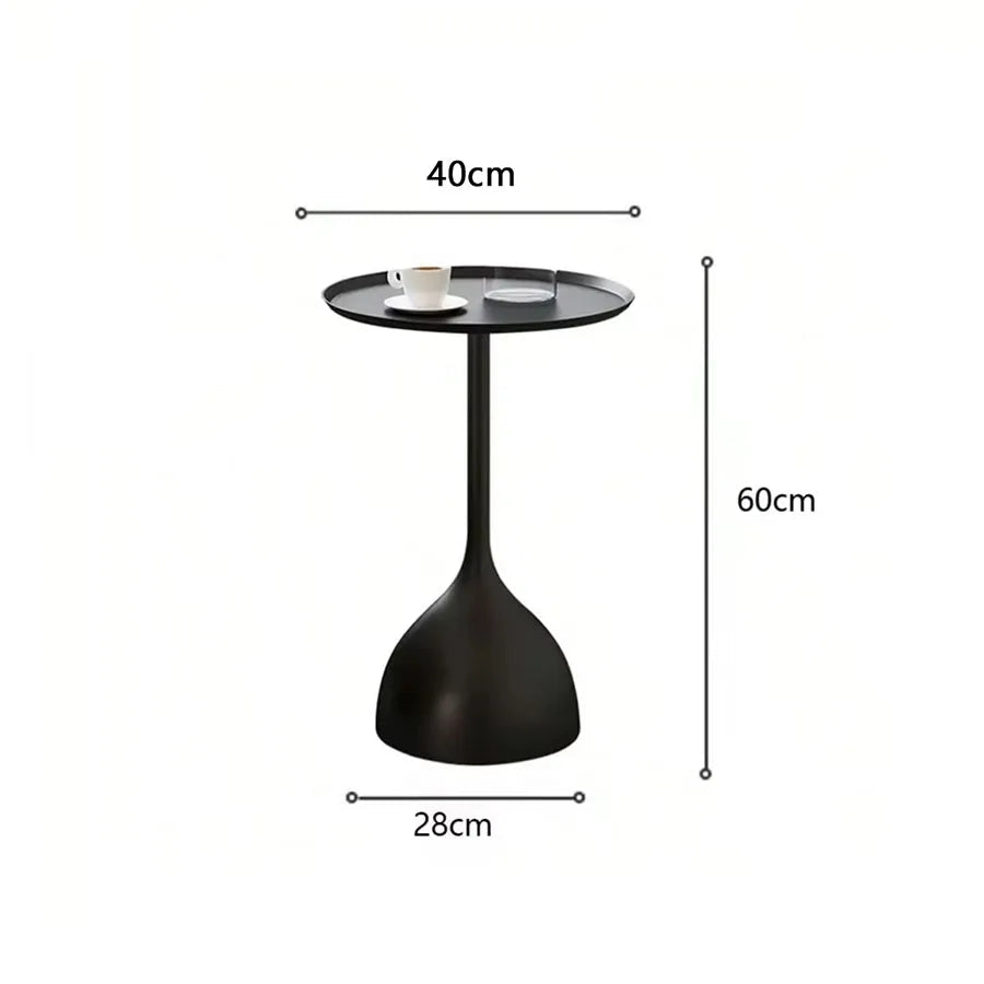 Scandinavian Round Metal Side Table
