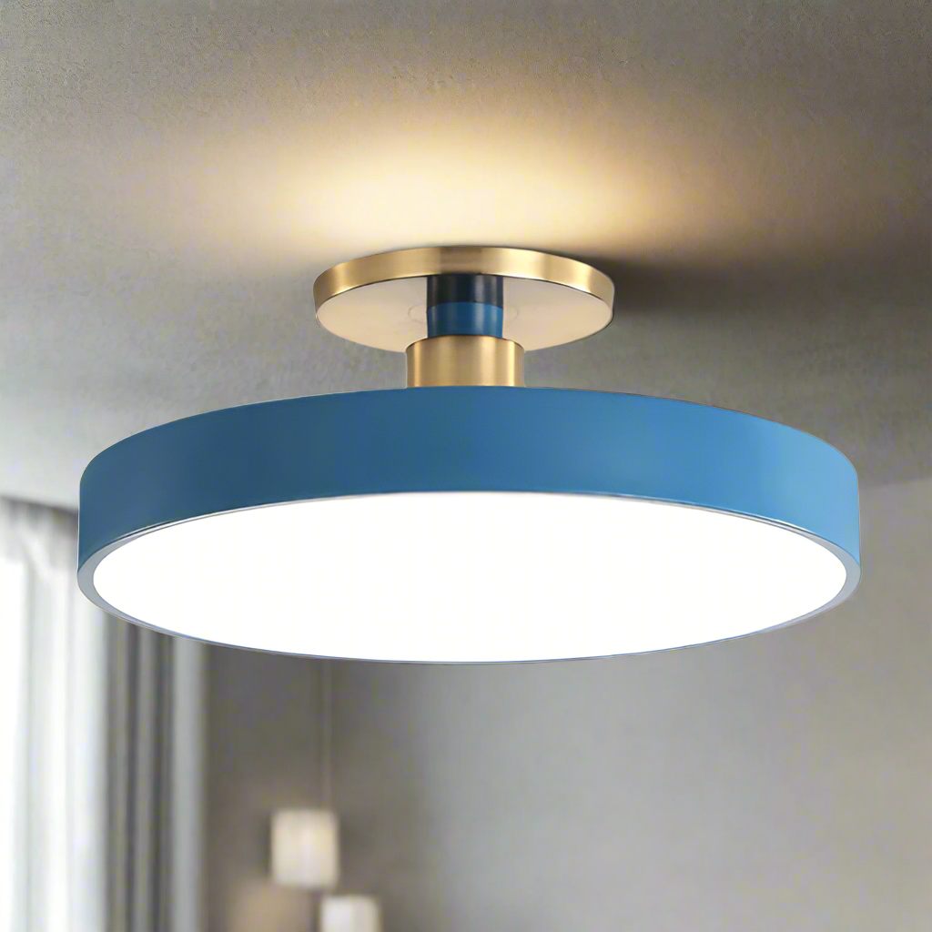 Scandinavian Style Round Flush Mount Ceiling Light