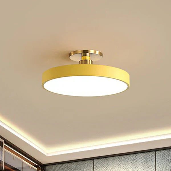 Scandinavian Style Round Flush Mount Ceiling Light