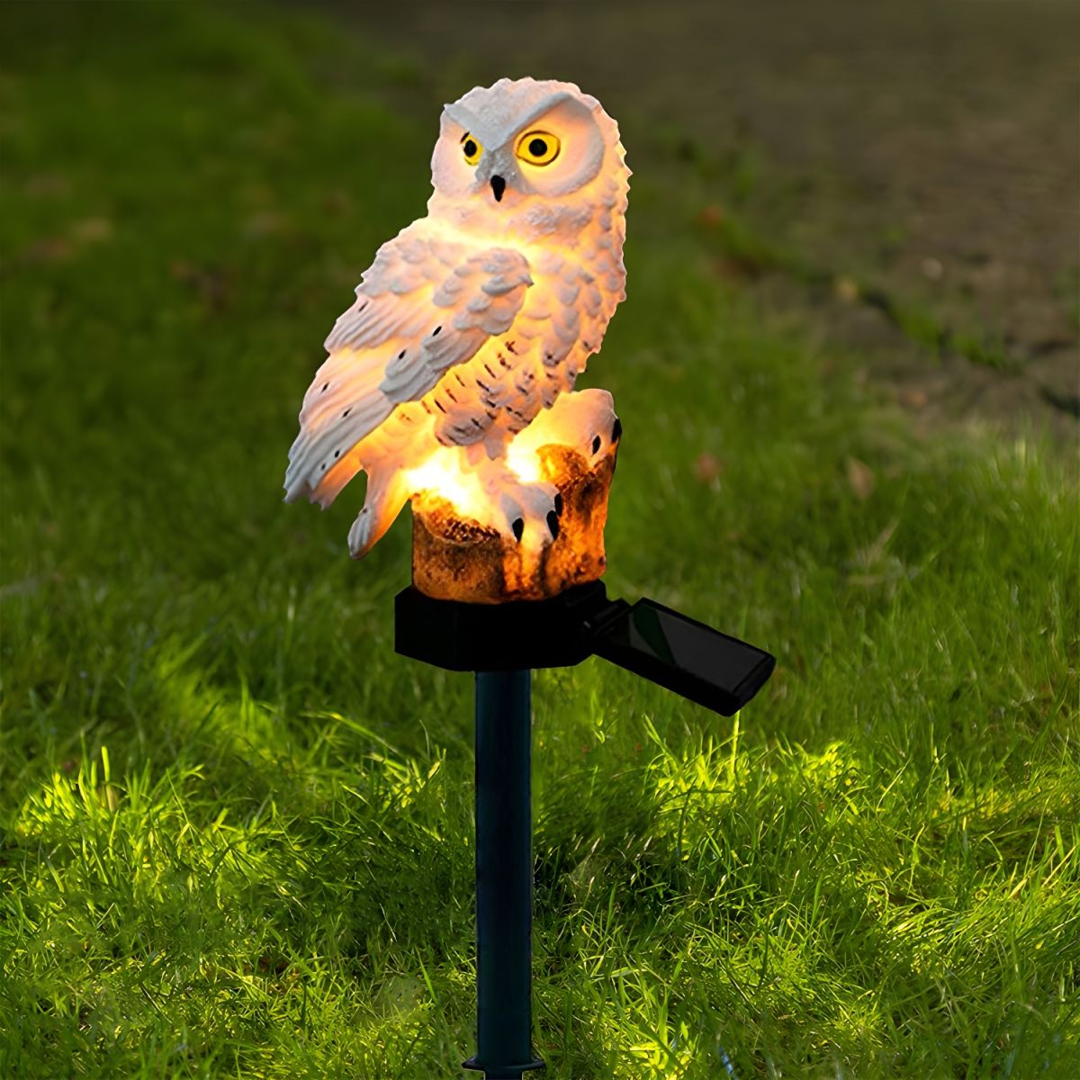 Zonne Tuinlamp met Uil Ontwerp