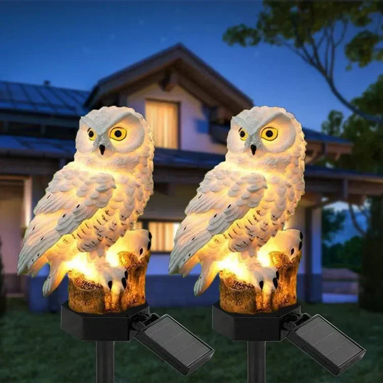Solar Garden Lamp with Owl Design