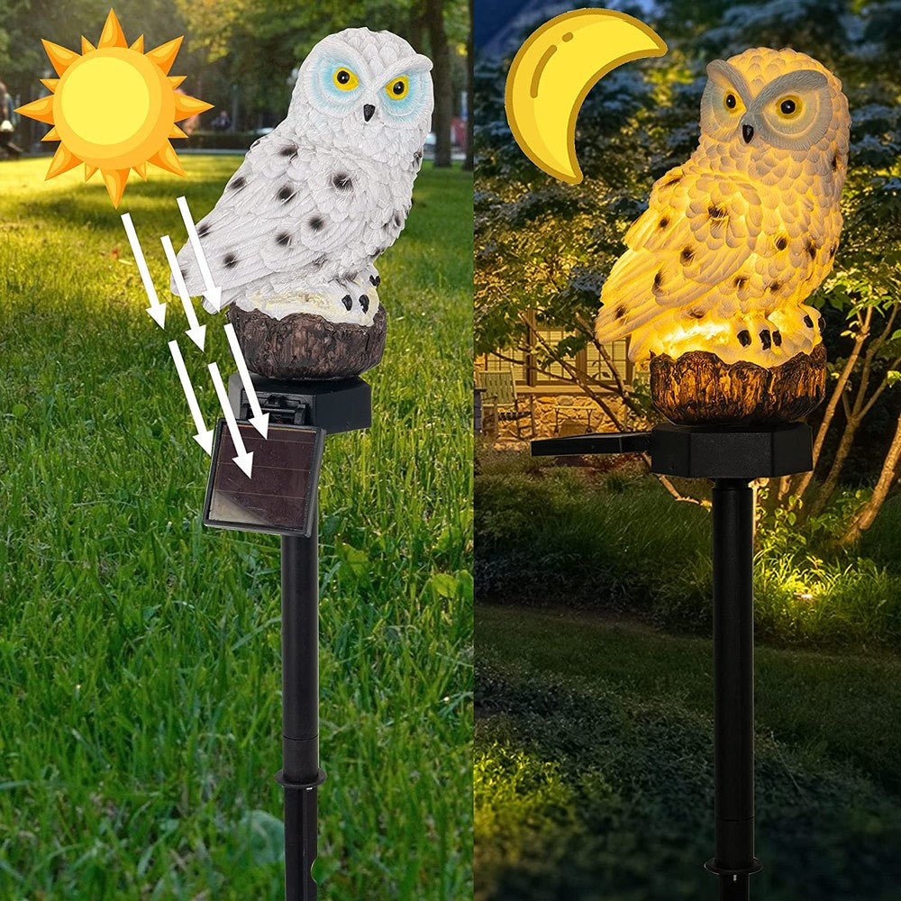 Solar Garden Lamp with Owl Design
