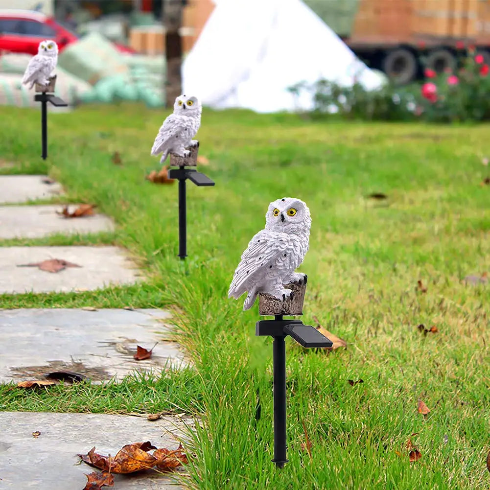Solar Garden Lamp with Owl Design