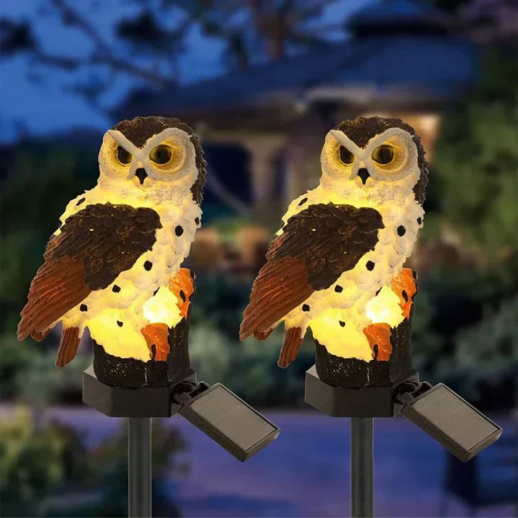 Solar Garden Lamp with Owl Design