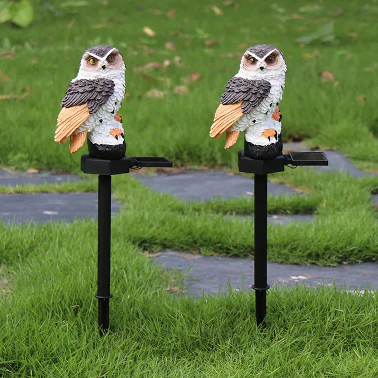 Solar Garden Lamp with Owl Design