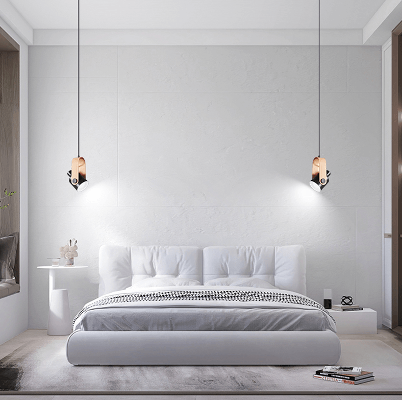 Wood & metal - Scandinavian hanging spotlight