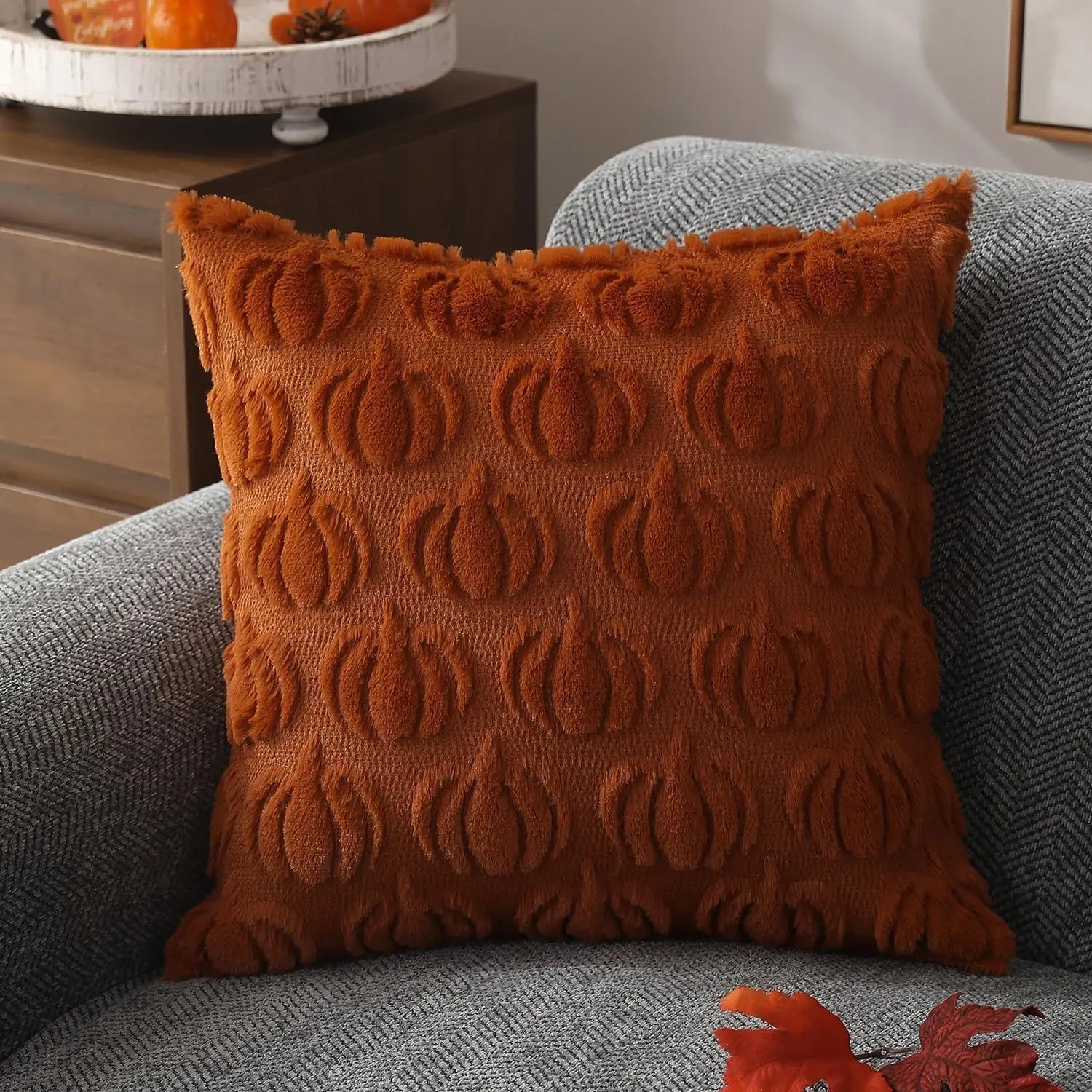 Soft Autumn Fleece Pillow Cover