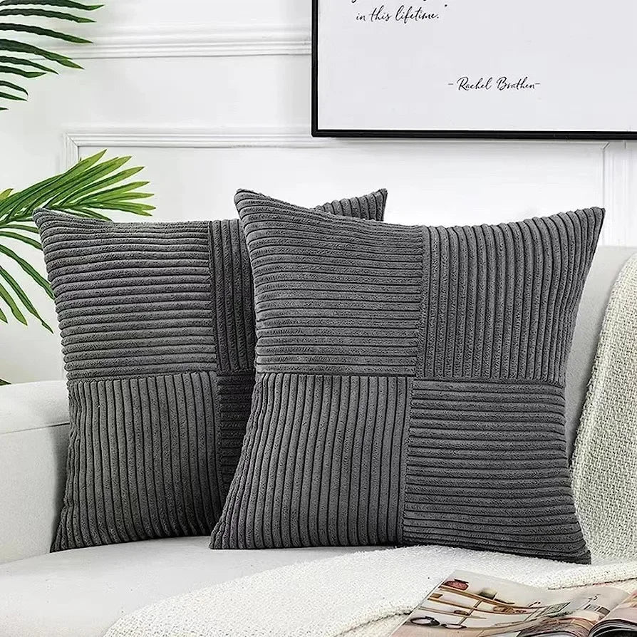Soft Corded Sofa Cushion Cover