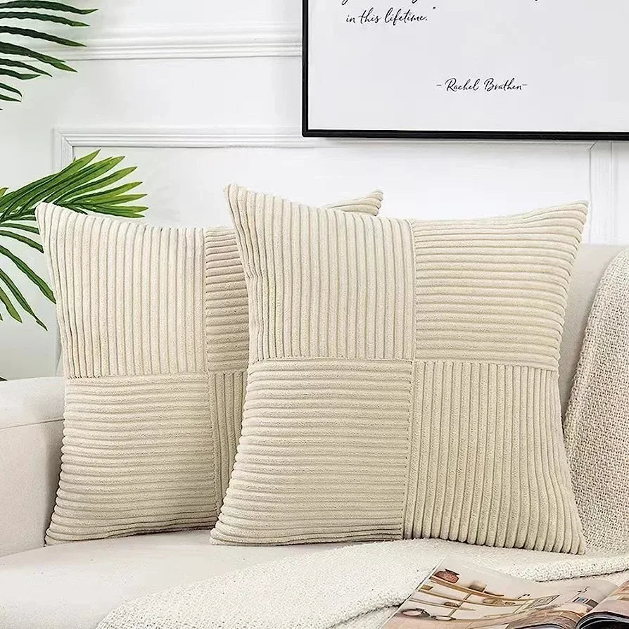 Soft Corded Sofa Cushion Cover