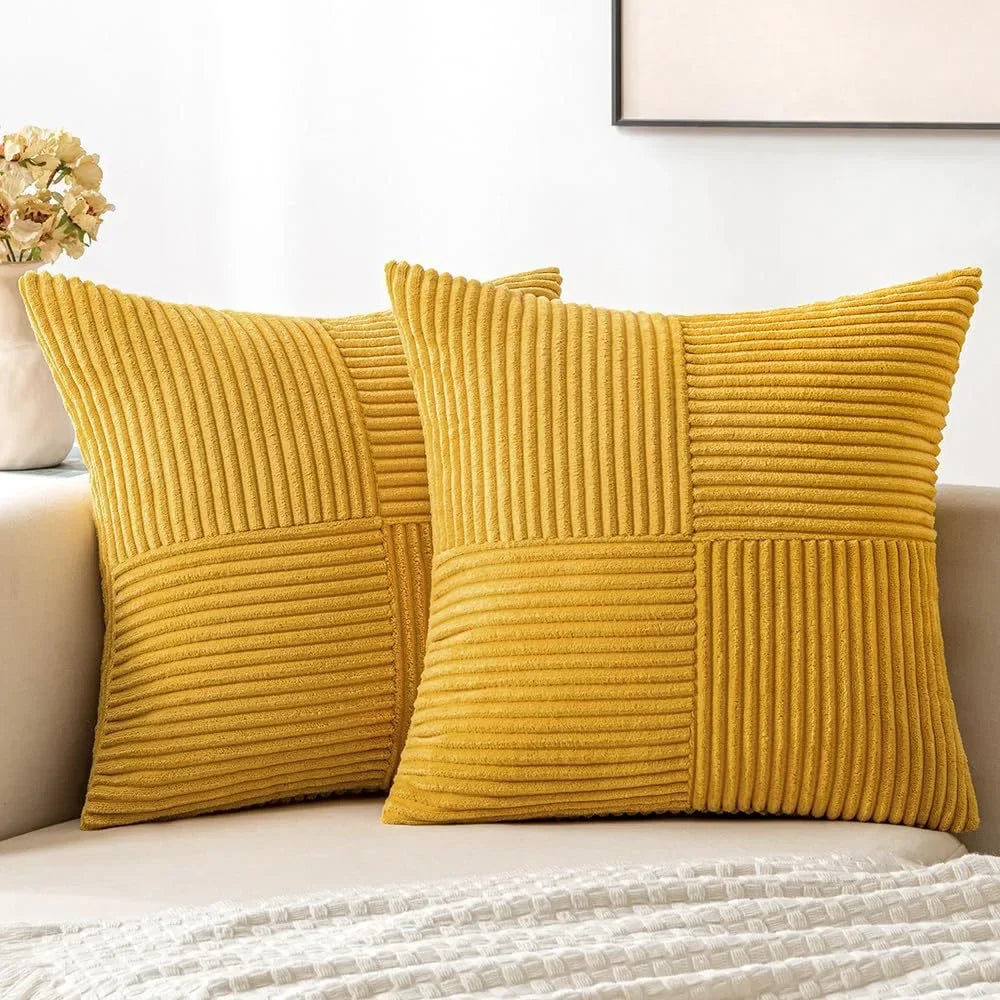 Soft Corded Sofa Cushion Cover