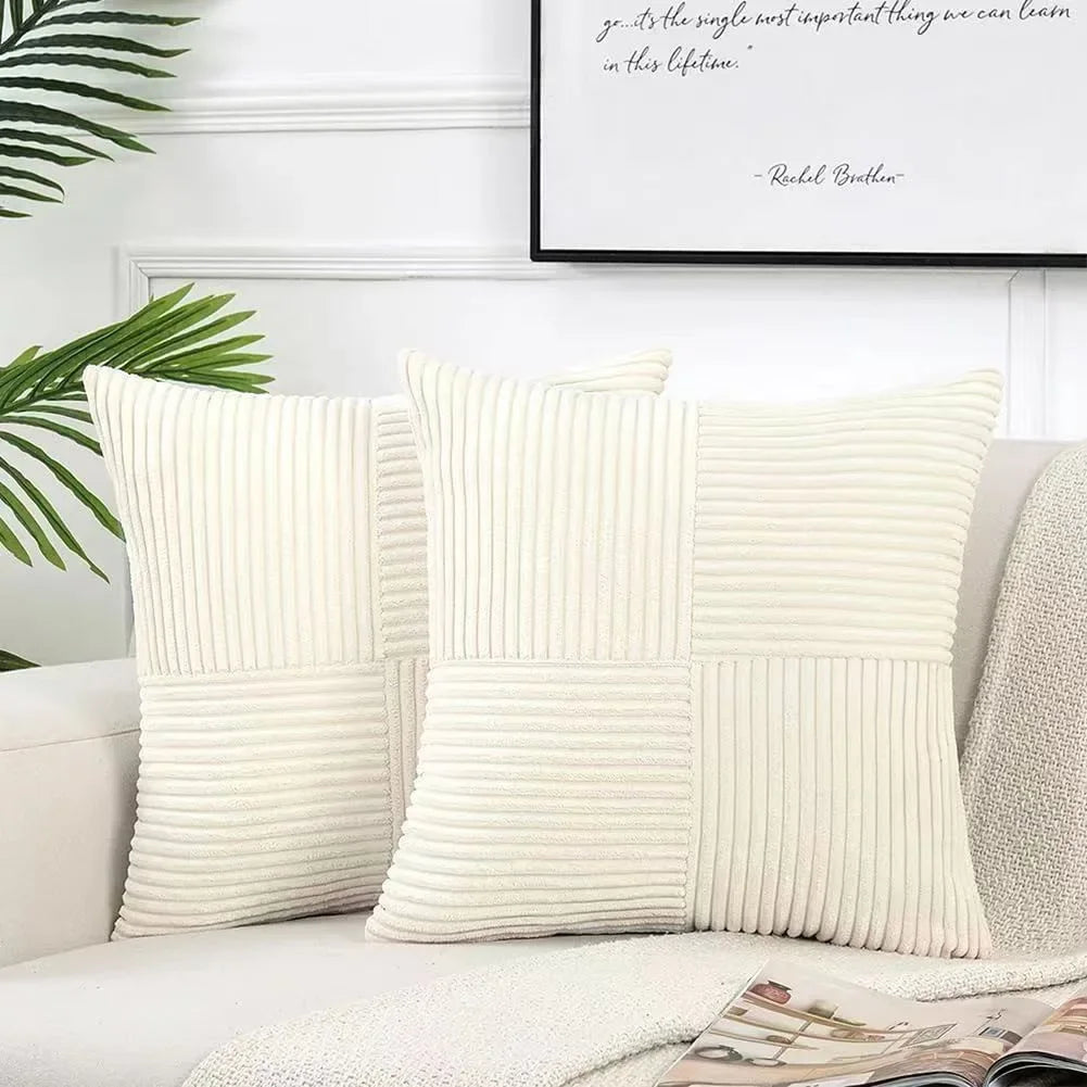 Soft Corded Sofa Cushion Cover