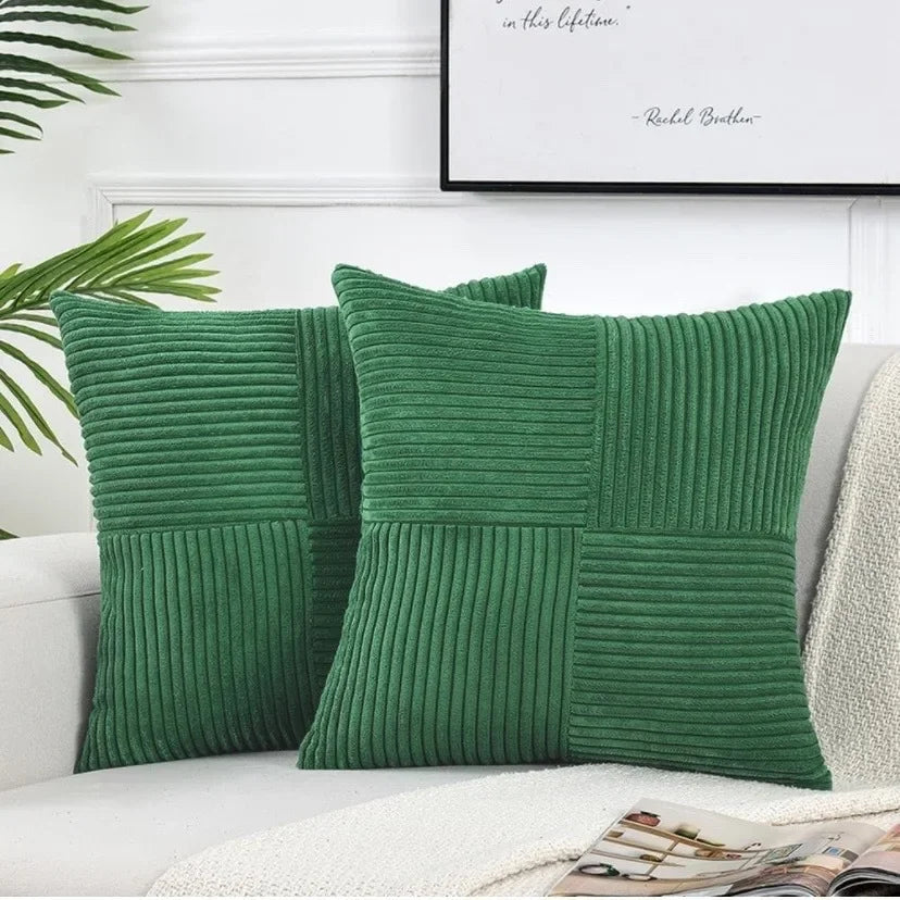 Soft Corded Sofa Cushion Cover
