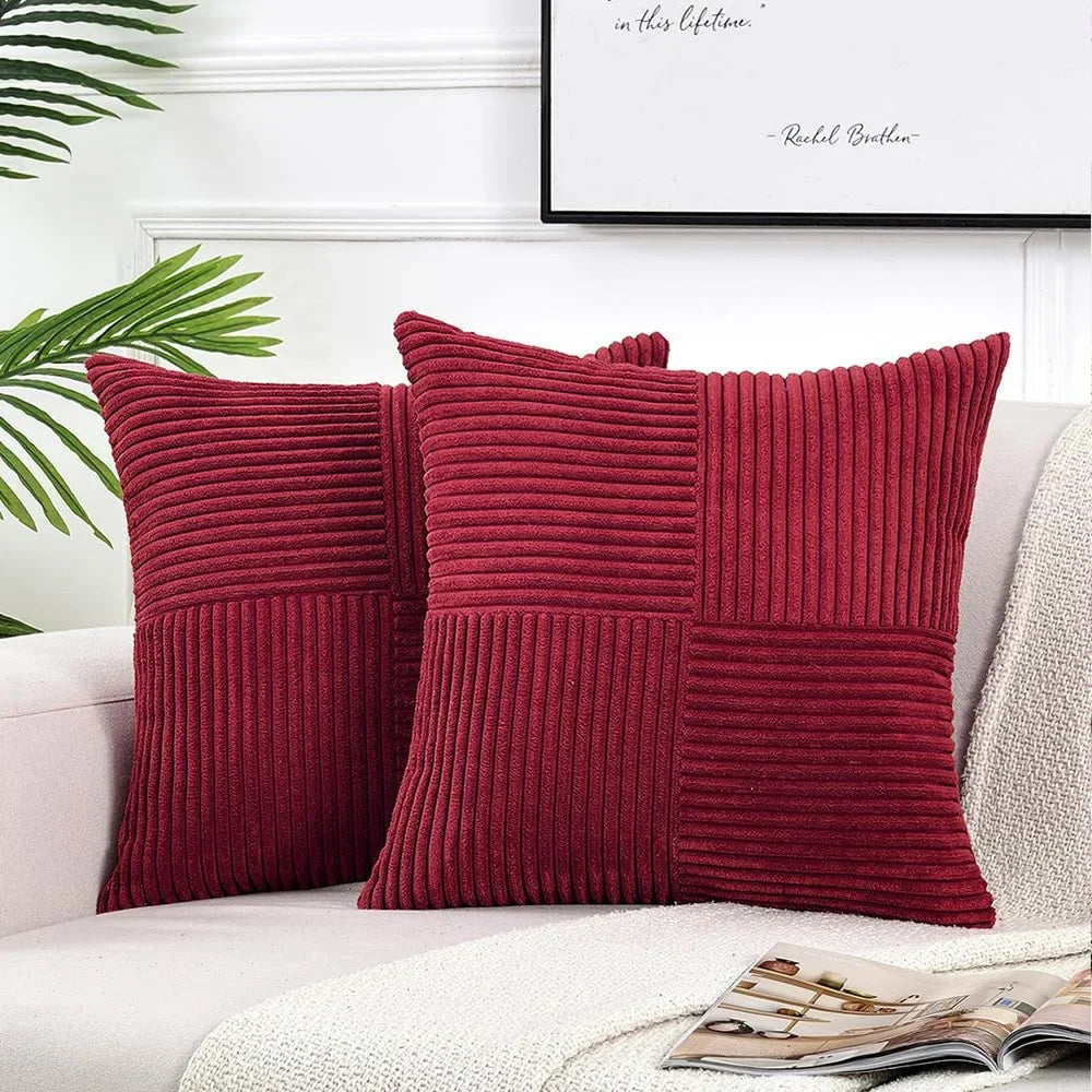 Soft Corded Sofa Cushion Cover
