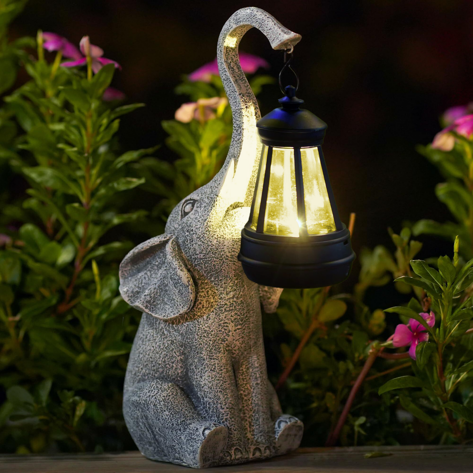 Soft Elephant Solar Lamp