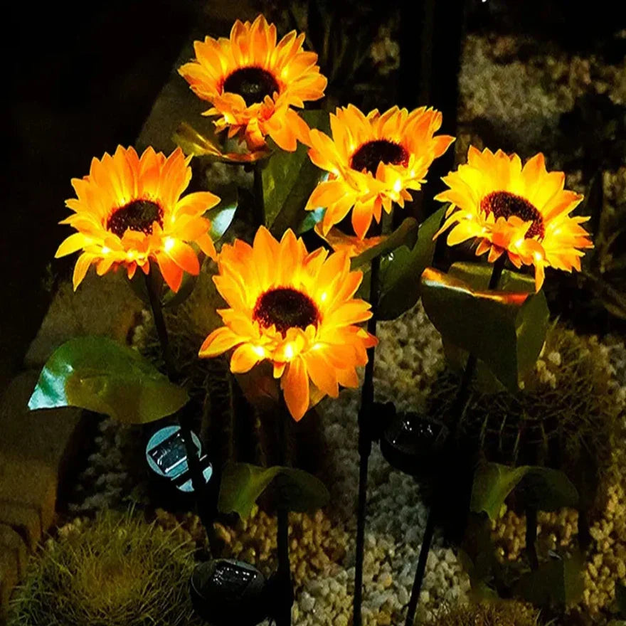 Wasserdichte Solar-Garten-Sonnenblumenlampe