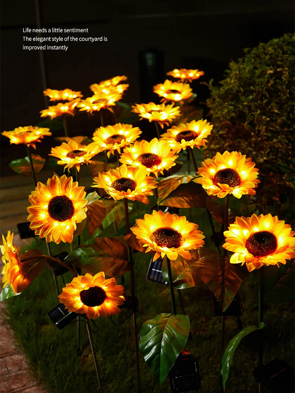 Wasserdichte Solar-Garten-Sonnenblumenlampe