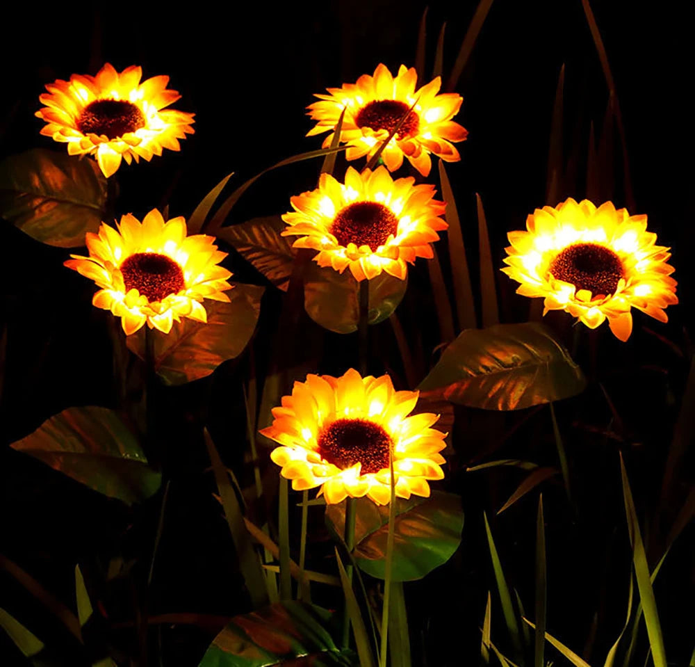 Wasserdichte Solar-Garten-Sonnenblumenlampe