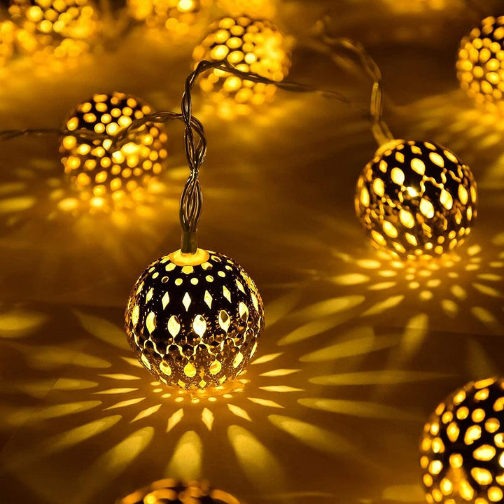 Solara | Wasserdichte Solar-Lichterkette für den Außenbereich - Marokkanische Stil Feenlichter