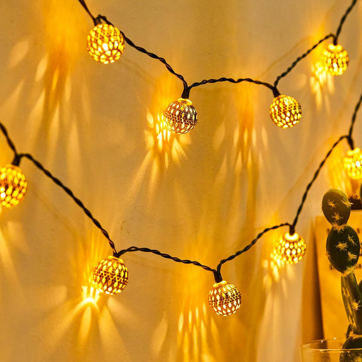 Solara | Wasserdichte Solar-Lichterkette für den Außenbereich - Marokkanische Stil Feenlichter