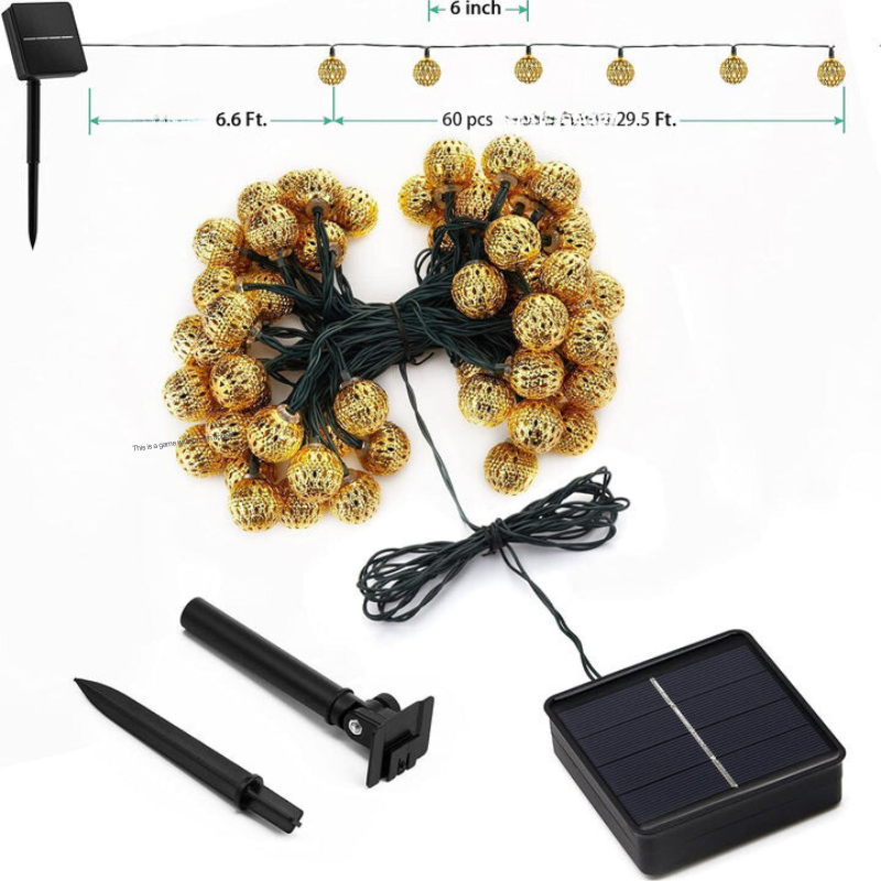 Solara | Wasserdichte Solar-Lichterkette für den Außenbereich - Marokkanische Stil Feenlichter