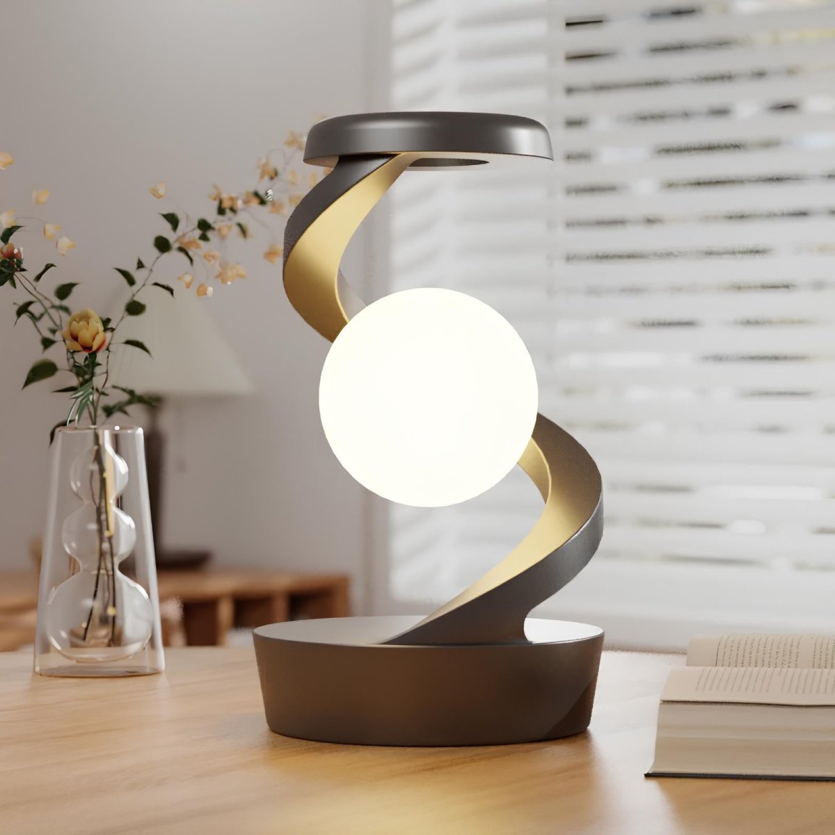 Spiraglow | Cordless Table Lamp for Living Room and Bedroom 0