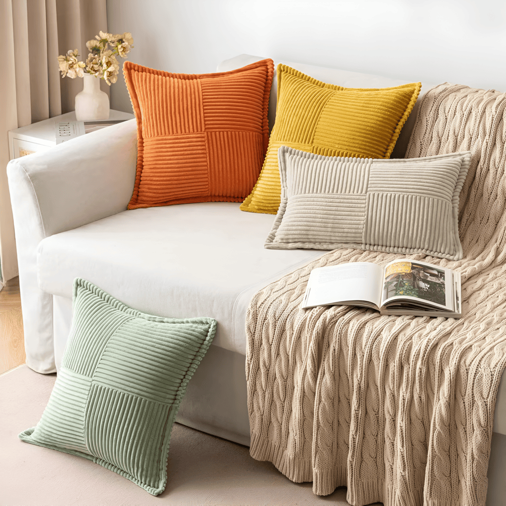 Stain-Resistant Solid Color Cushion Cover