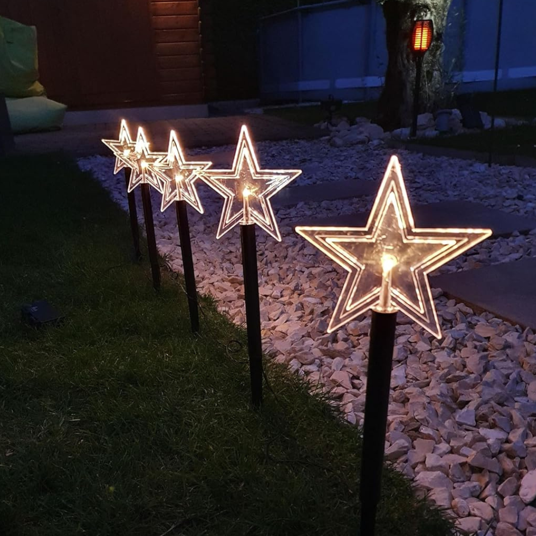 Starry Glow | LED-Stäbe Sternenlichter - Set mit 5 Stück