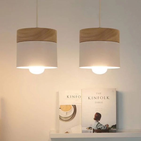 Stylish Wood and Metal Pendant Light