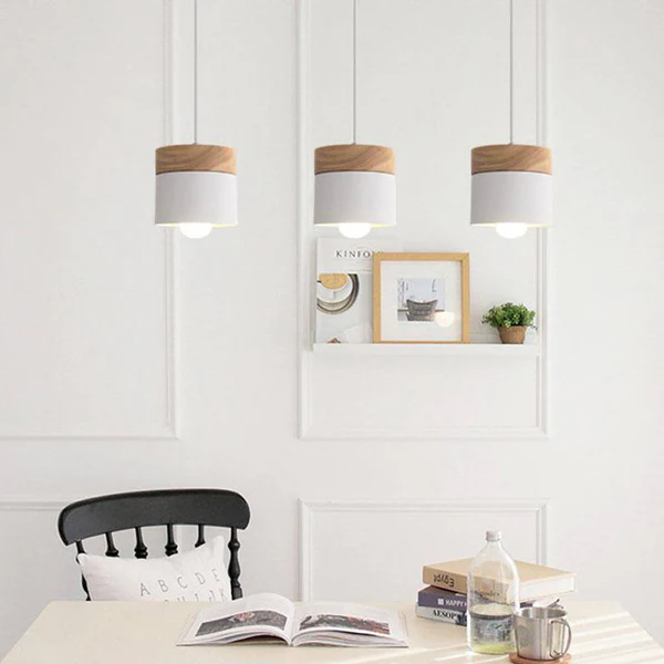 Stylish Wood and Metal Pendant Light