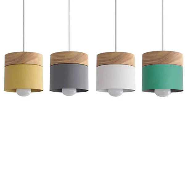 Stylish Wood and Metal Pendant Light