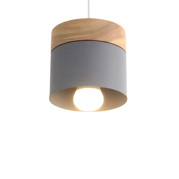 Stylish Wood and Metal Pendant Light