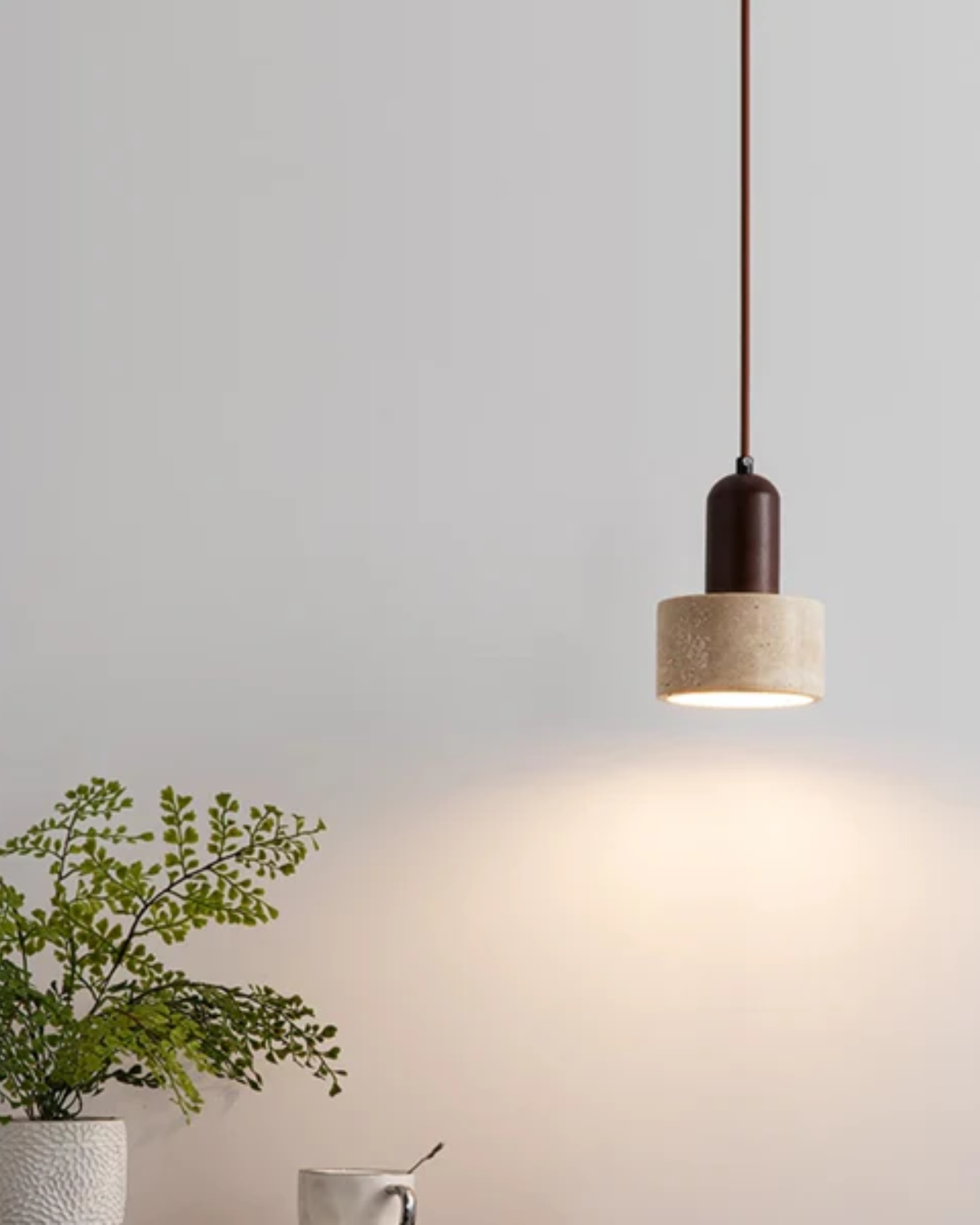 Calyora | Natural Stone Hanging Lamp