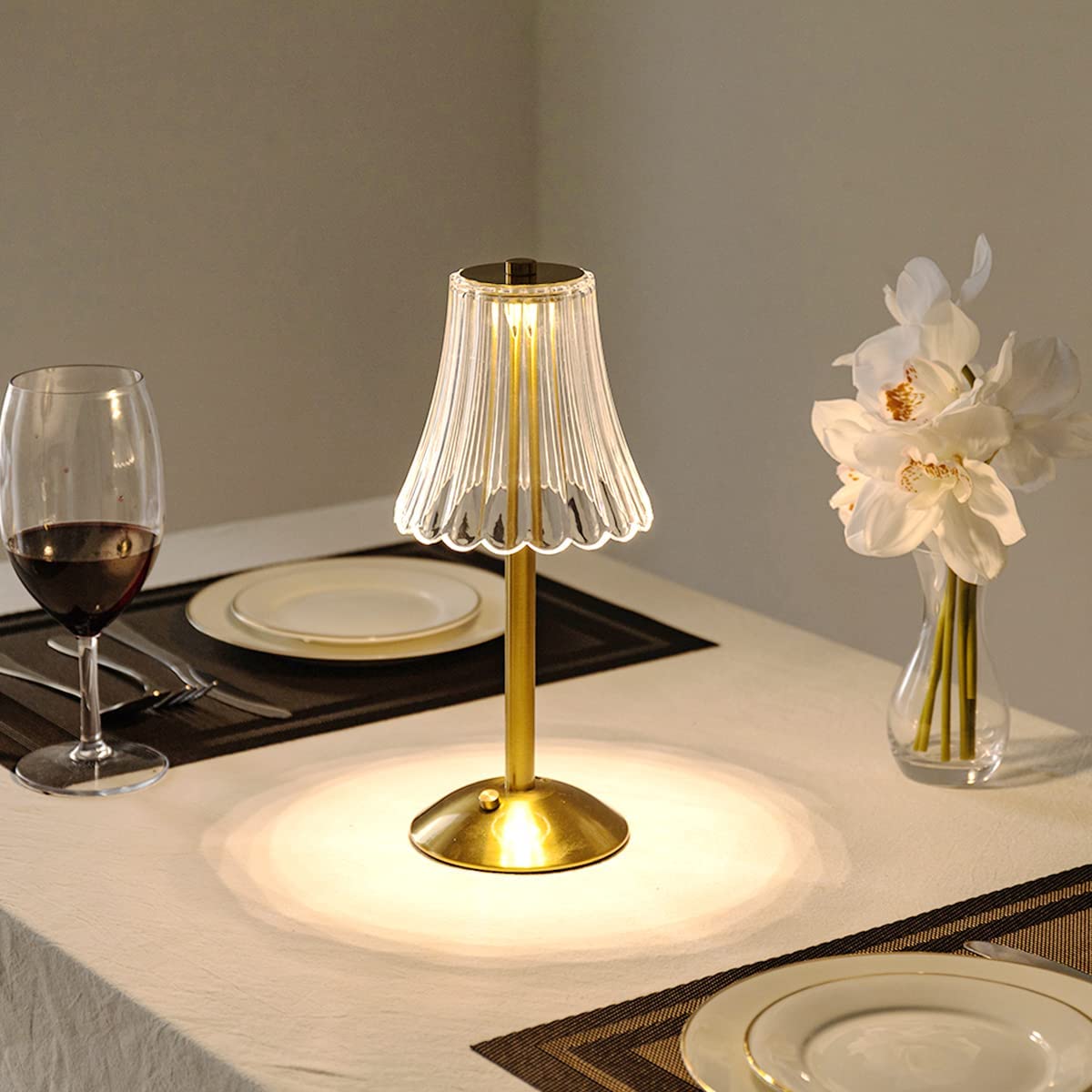 Touch-Activated Crystal Table Lamp for Bedroom and Living Room