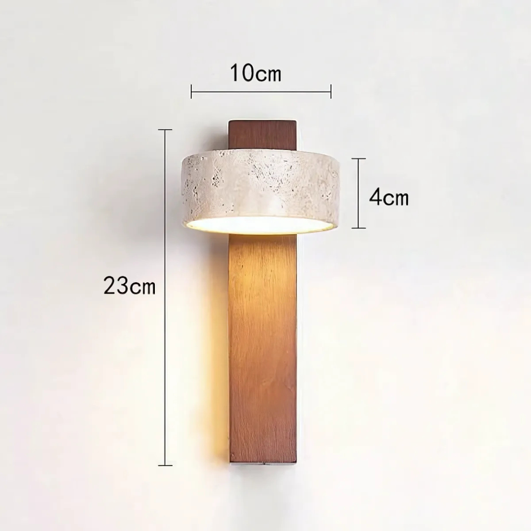 Traveera | Elegant Travertine Wall Sconce Lamp