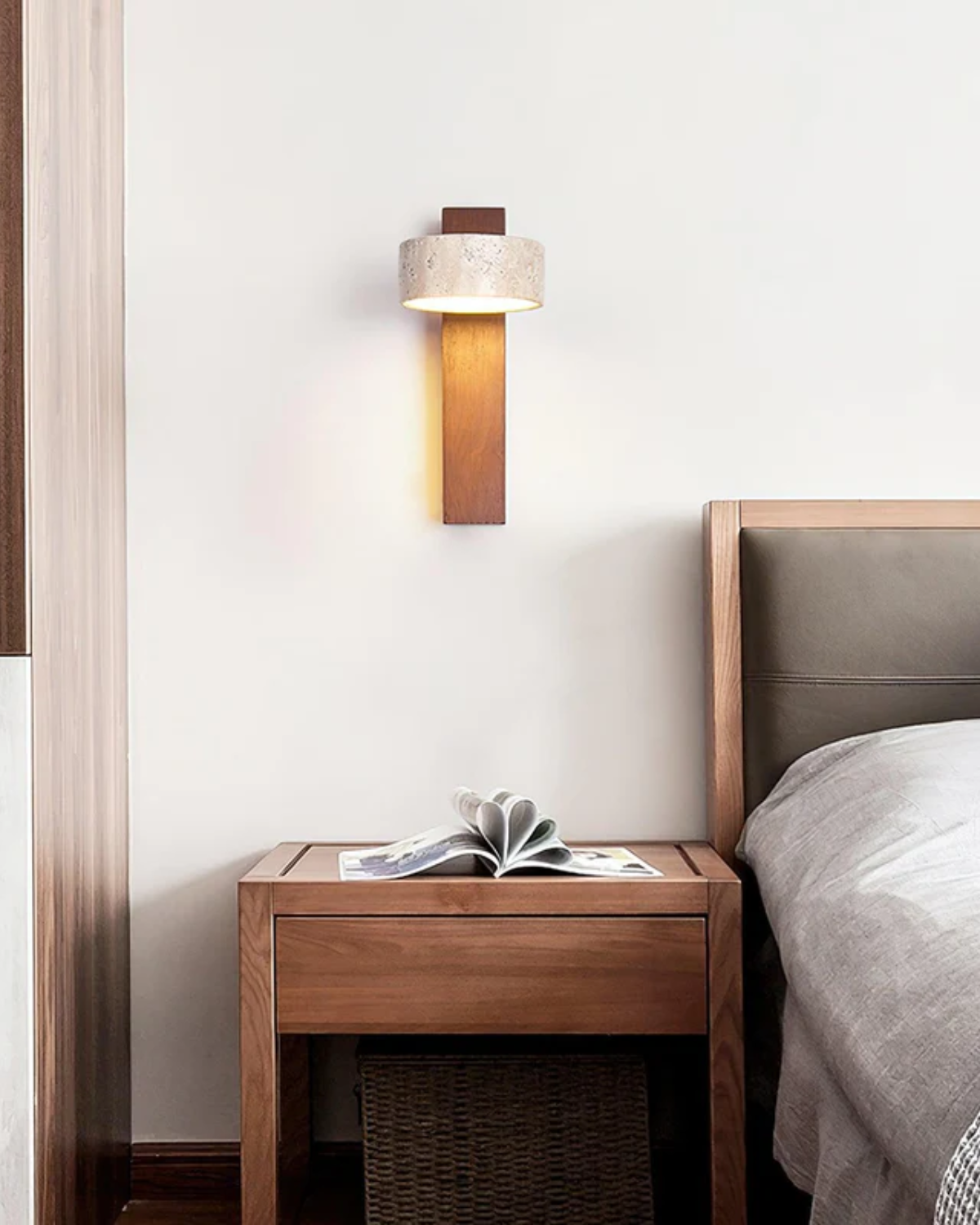 Travertine Aura | Modern Wall Sconce Light 1