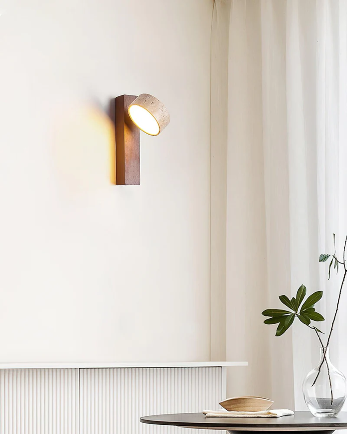 Travertine Aura | Modern Wall Sconce Light 2