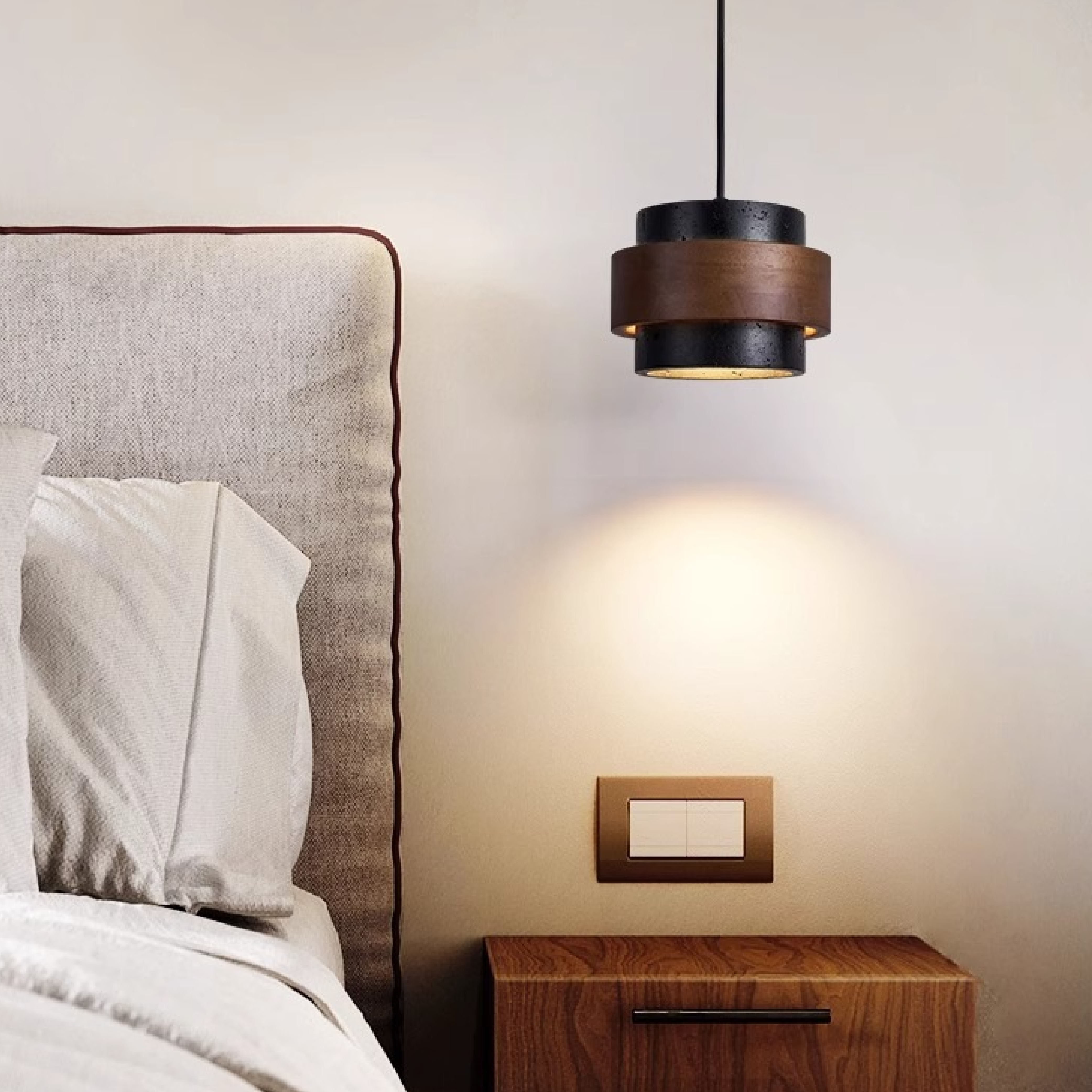 Travertino | Lampada a sospensione a filo