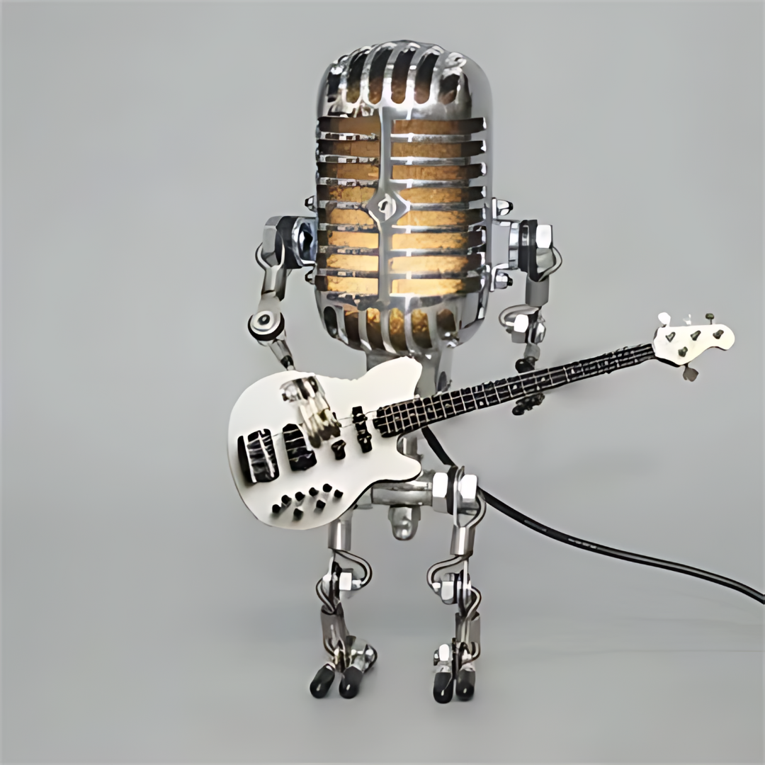 Unique Robot Table Lamp with Adjustable LED Light