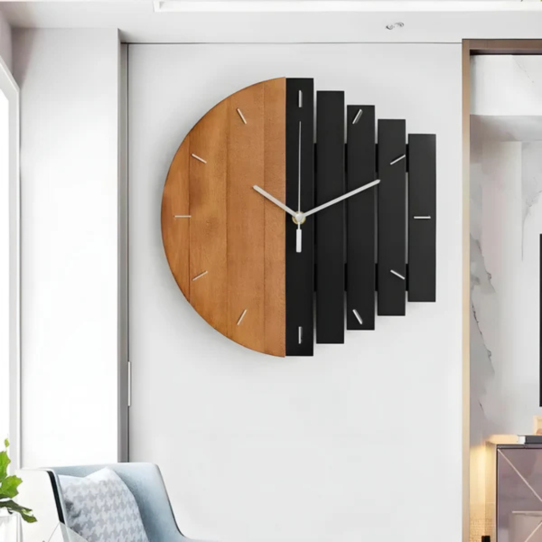 Veloce | Large Wooden Wall Clock Decor for Kitchen and Living Room 0