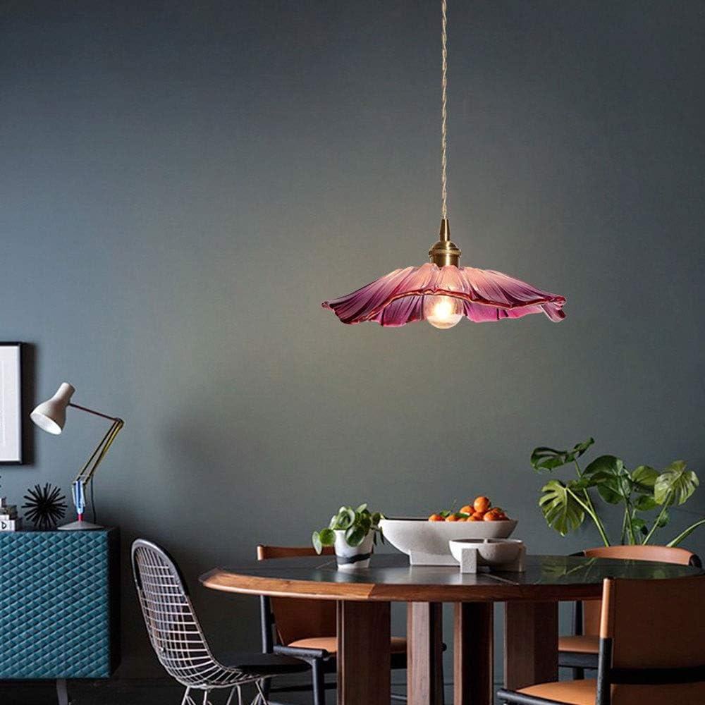 Vintage Floral Glass Pendant Light